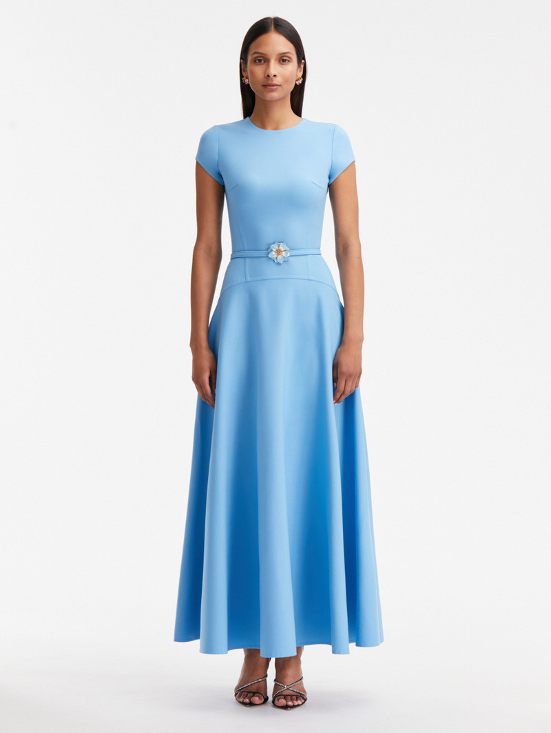 FLORAL BELT MAXI DRESS - 1