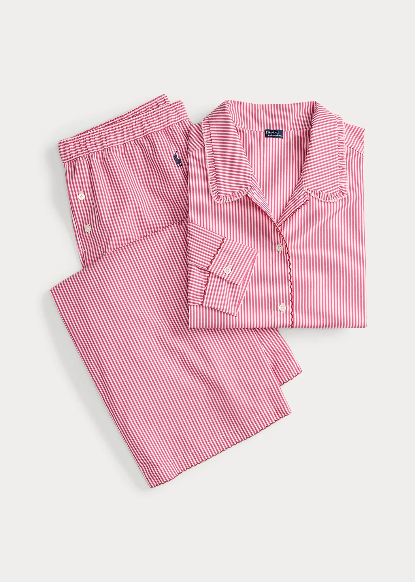 Striped Cotton Long-Sleeve Pajama Set - 1