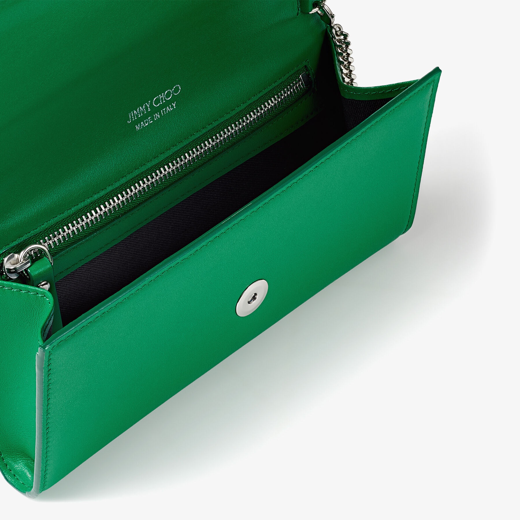 Wallet W/chain
Malachite Smooth Calf Mini Bag with Crystal Buckle - 4