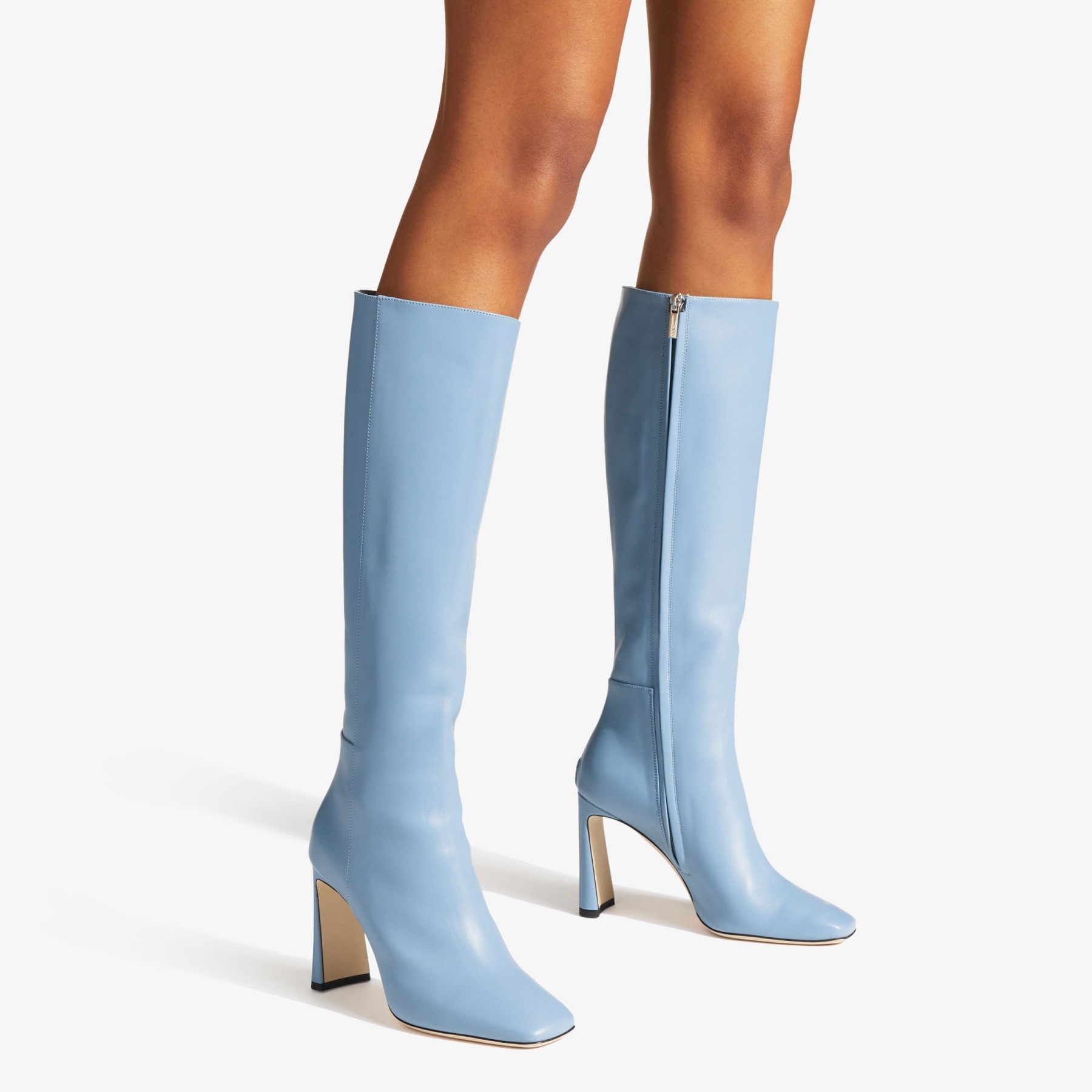 Kinsey 95
Smoky Blue Calf Leather Knee-High Boots - 2
