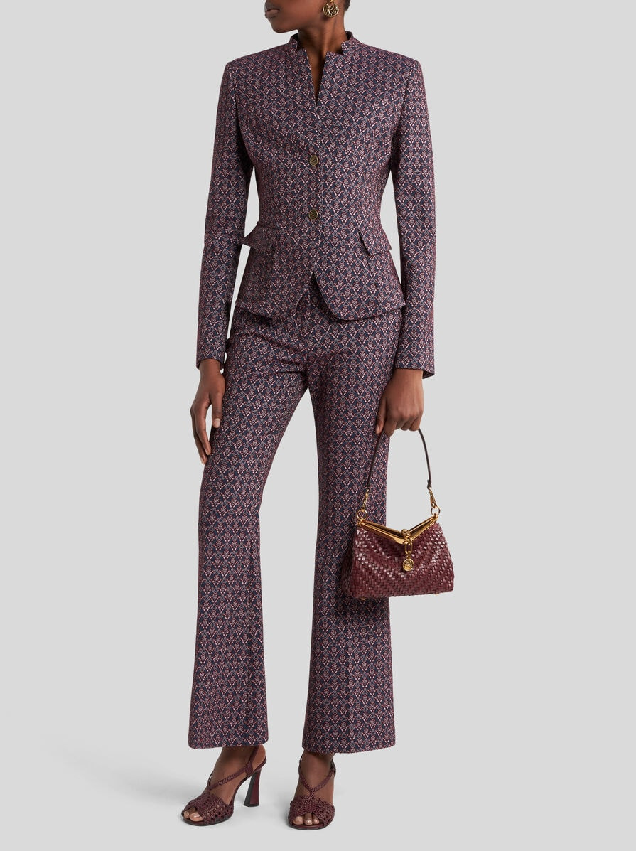 SINGLE-BREASTED COTTON-BLEND JACQUARD JACKET - 3
