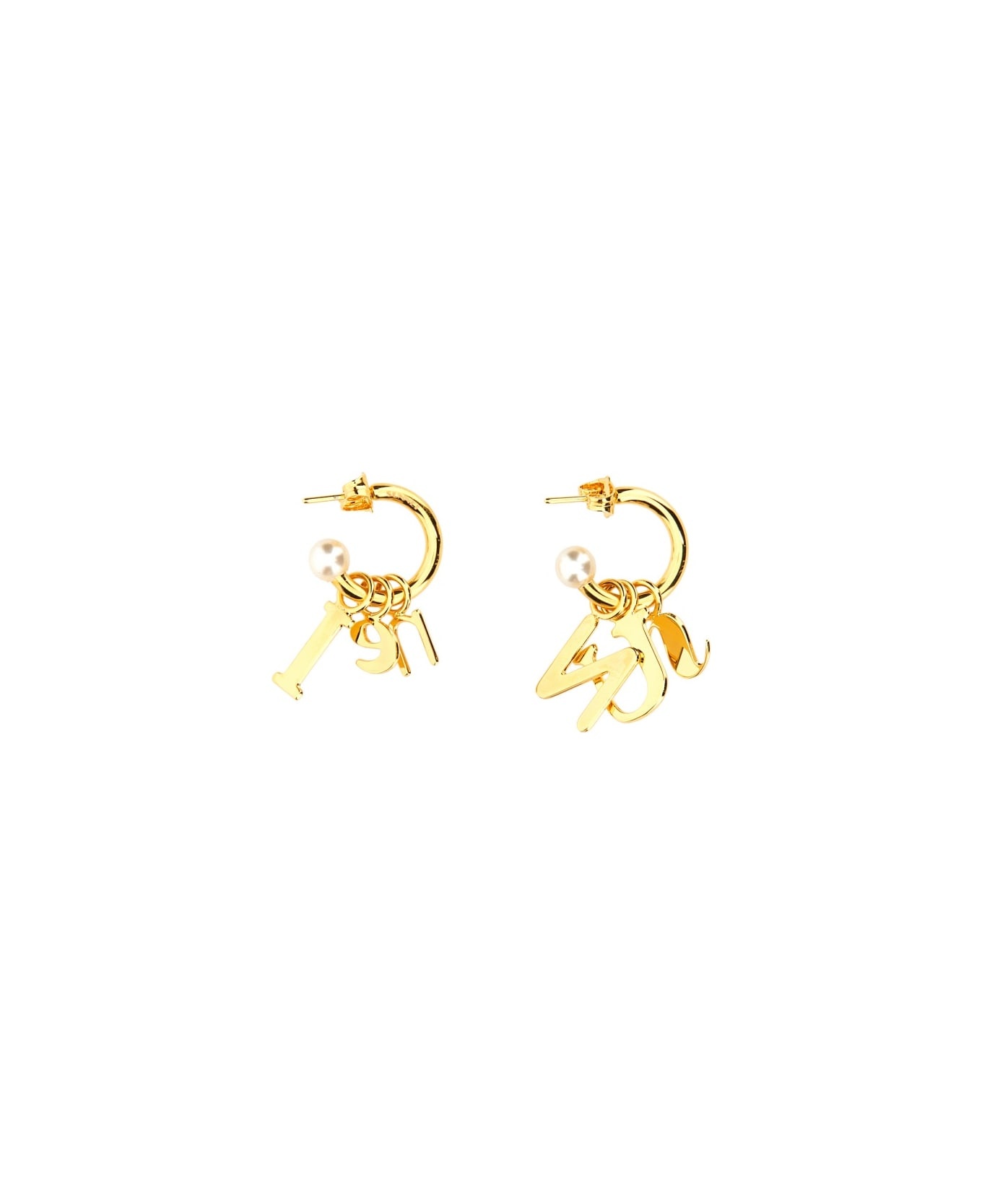 Lettering Logo Dangle Earrings - 2