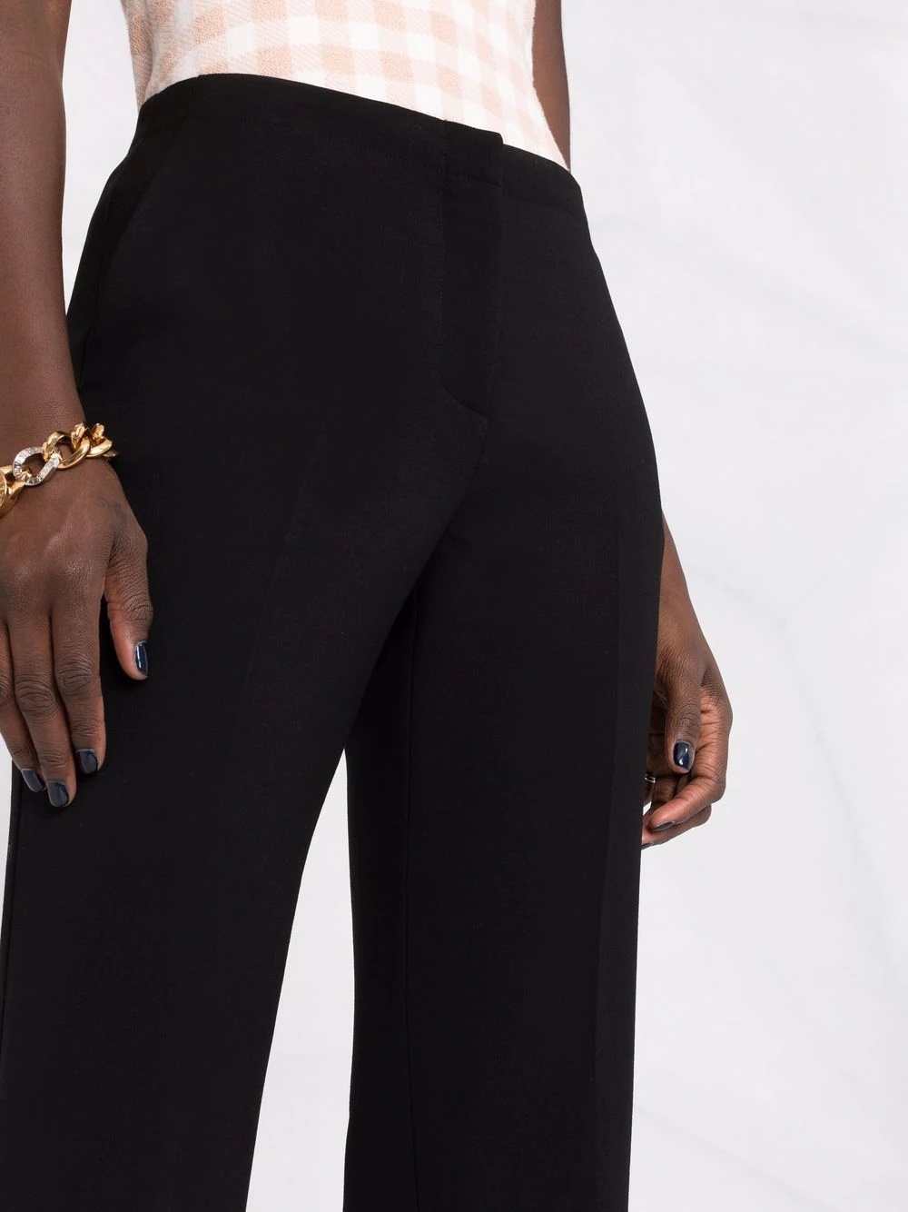 mid-rise flared trousers - 5