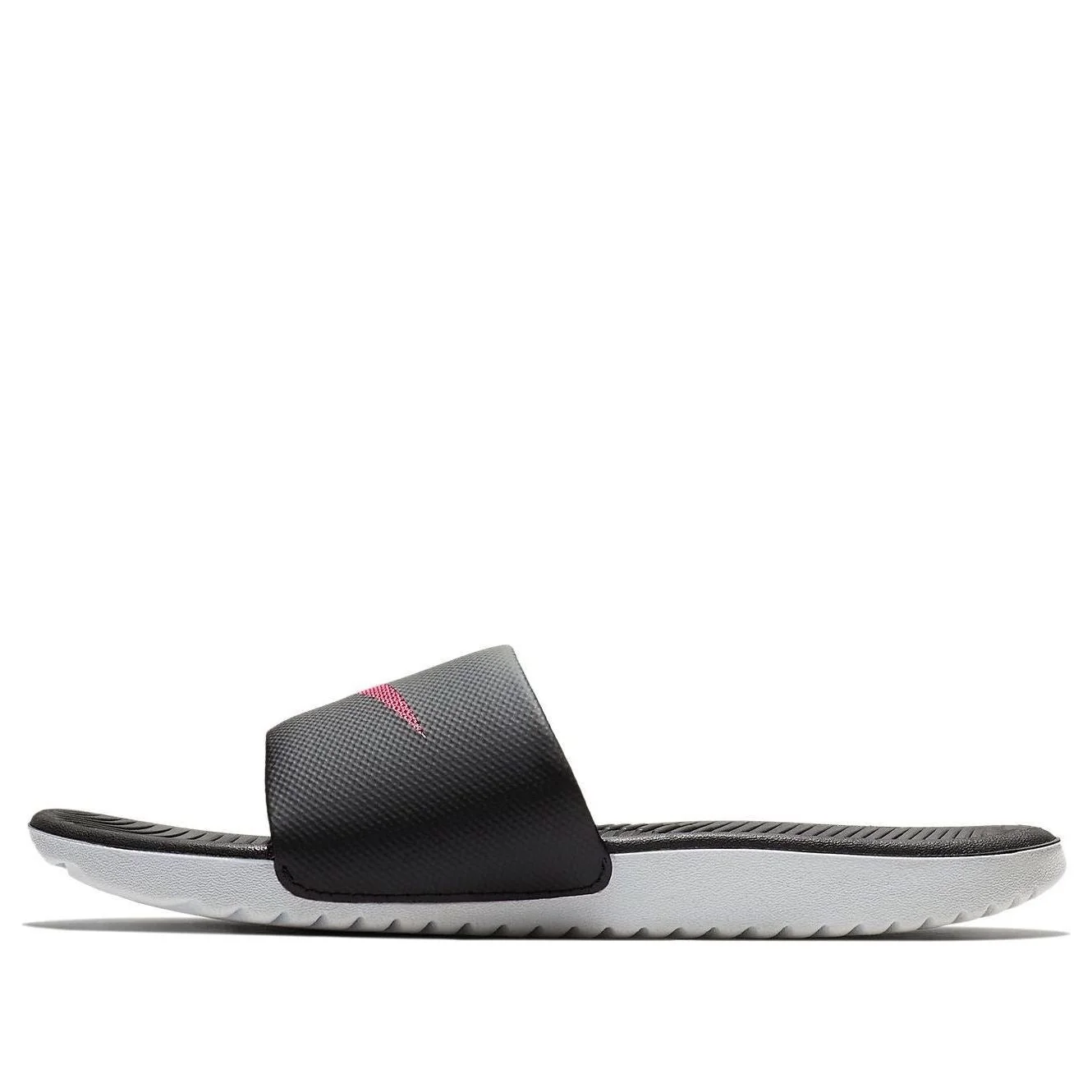 (WMNS) Nike Kawa Black White Pink Slippers 834588-060 - 1