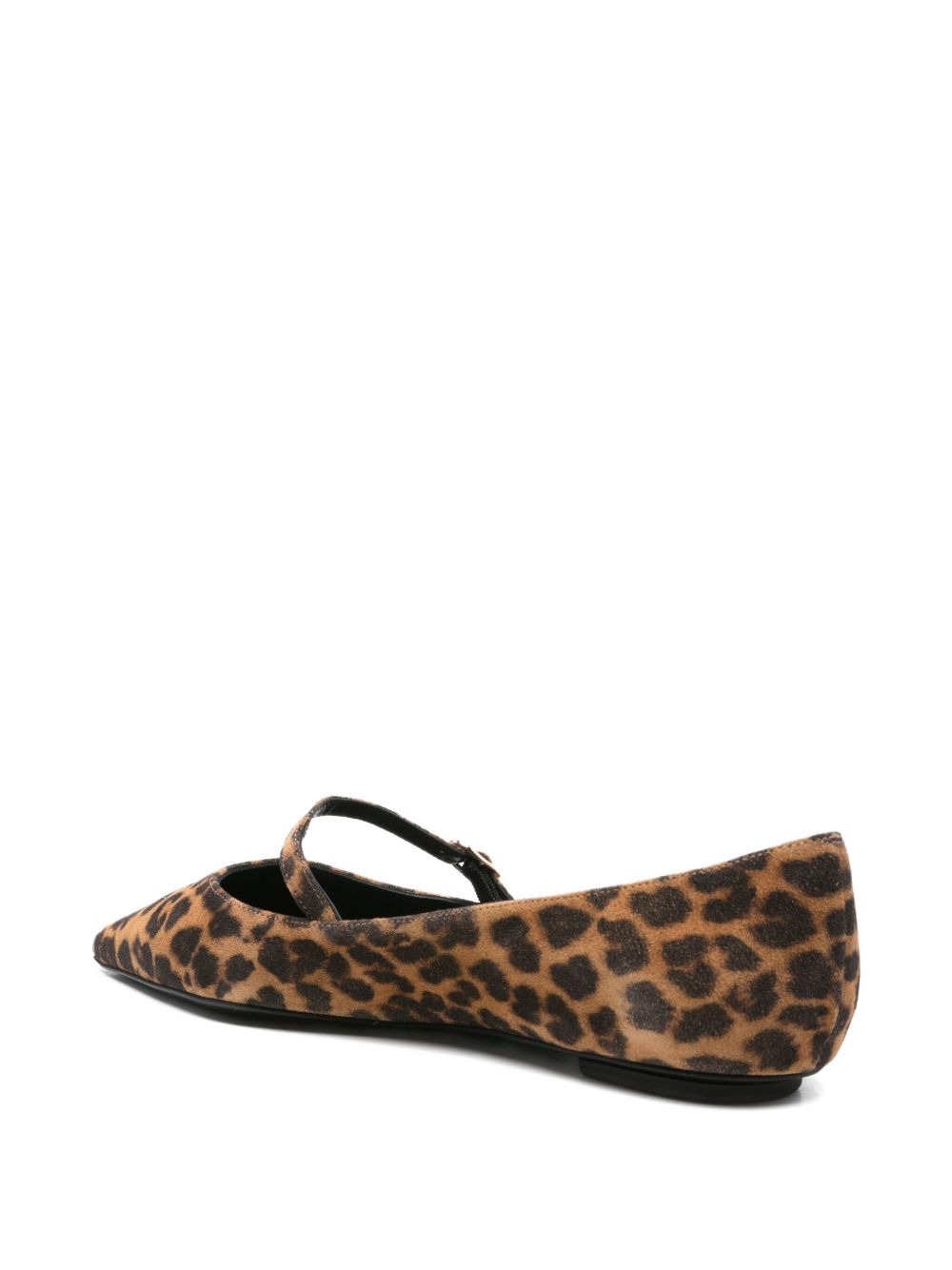 leopard print buckle flats - 3