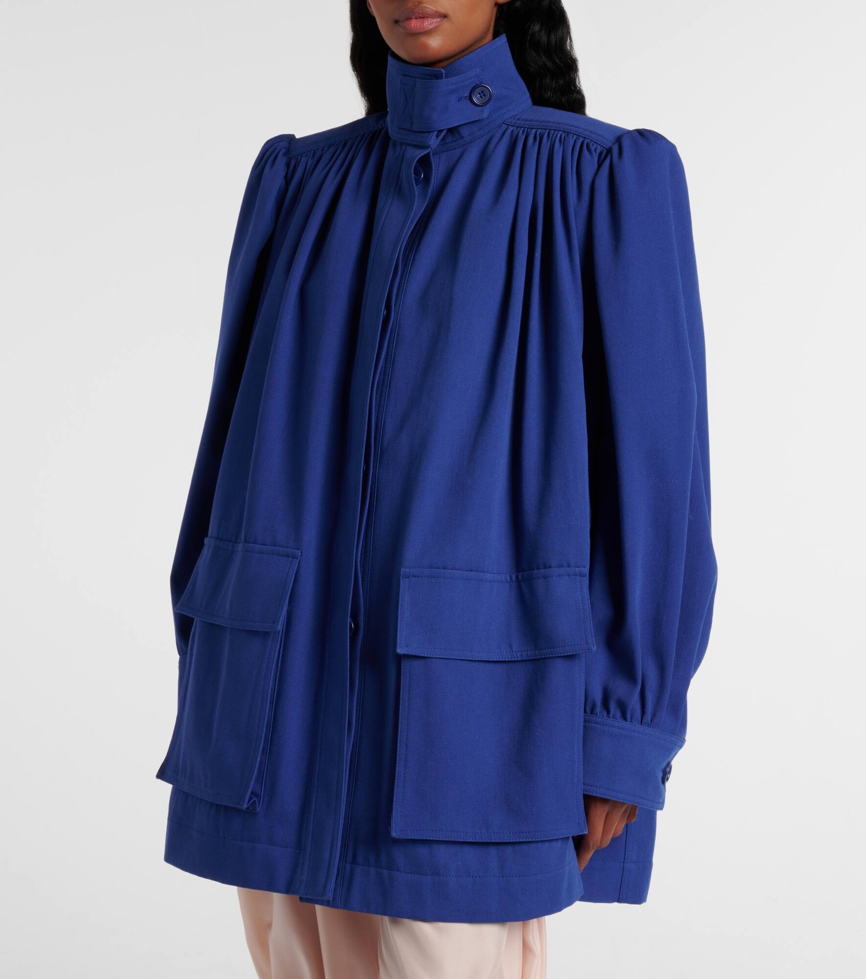 Gathered cotton canvas jacket - 7