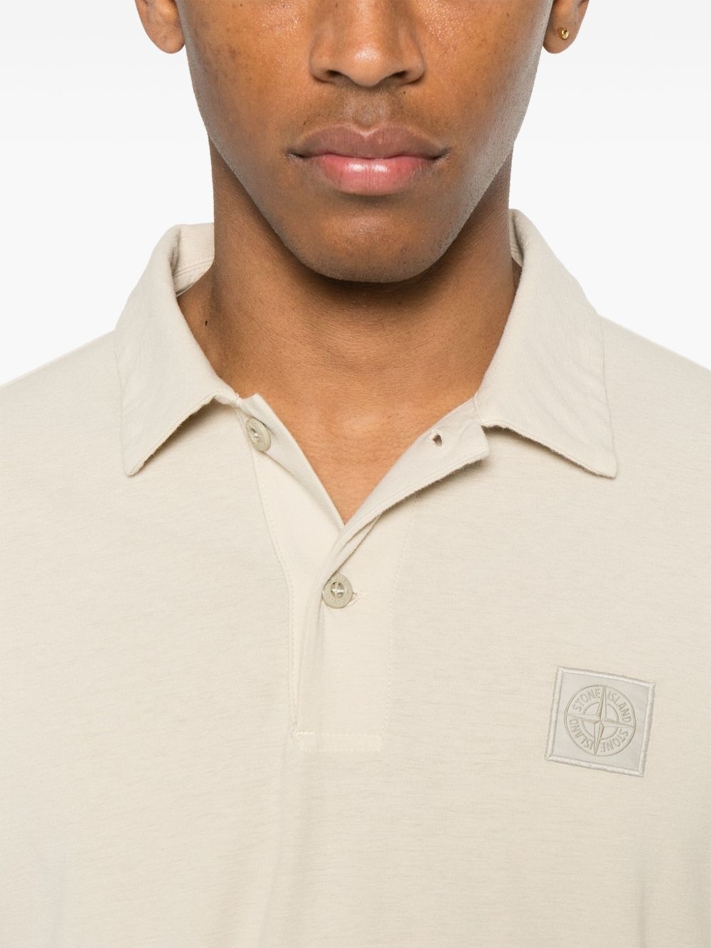 Compass-motif polo shirt - 4