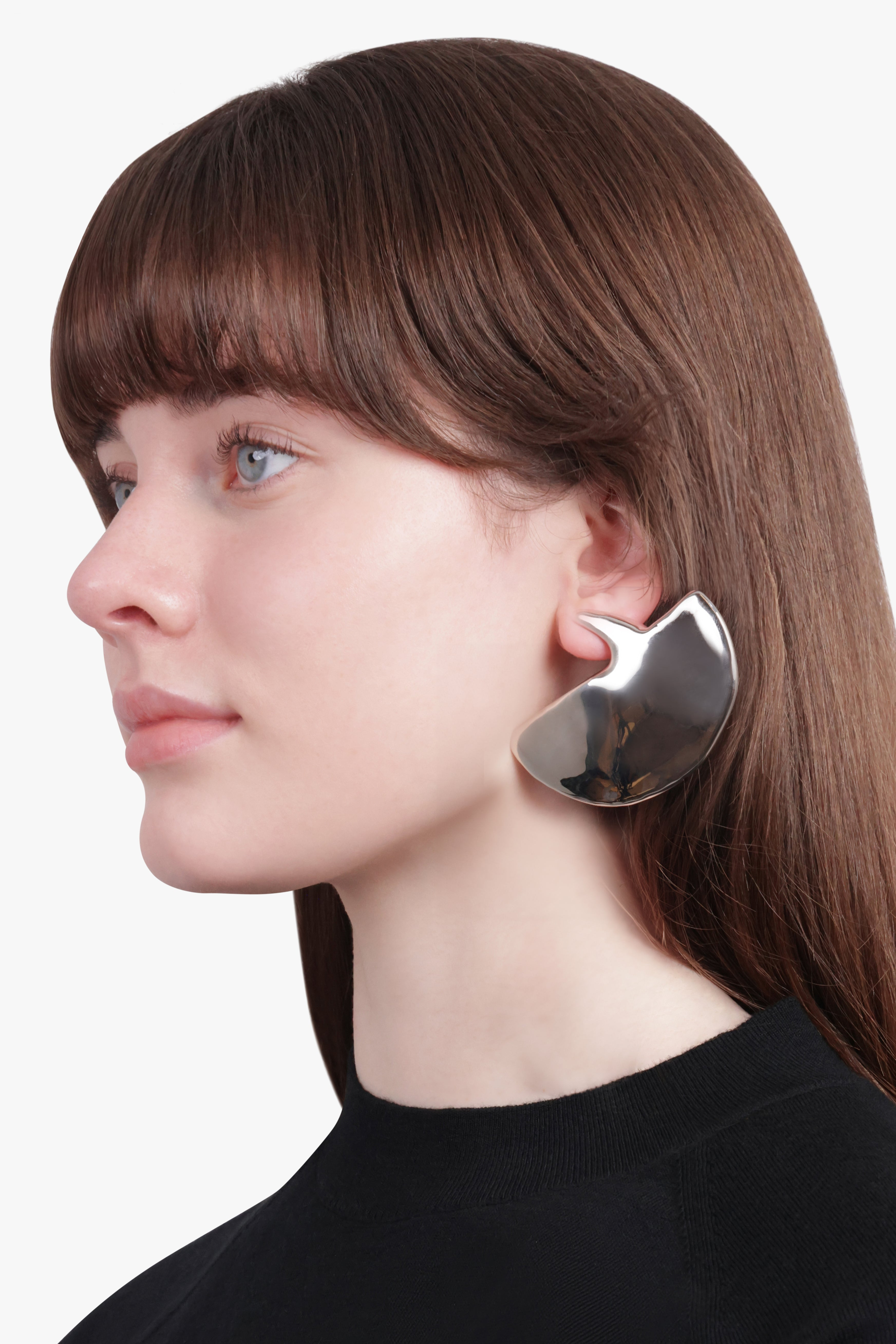 HALF CIRCLE EARRINGS | SILVER - 3