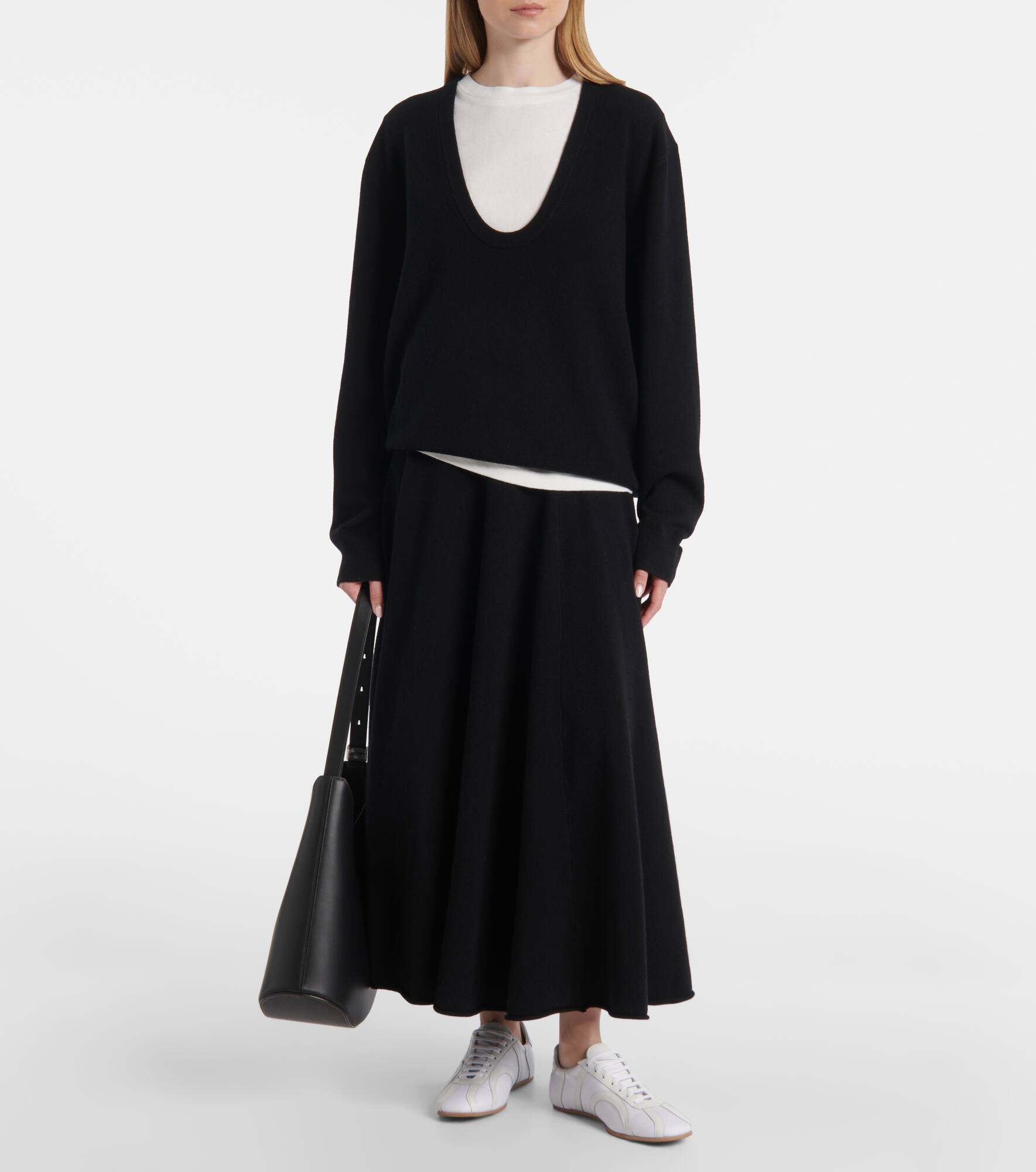 N°313 Twirl cashmere-blend maxi skirt - 2