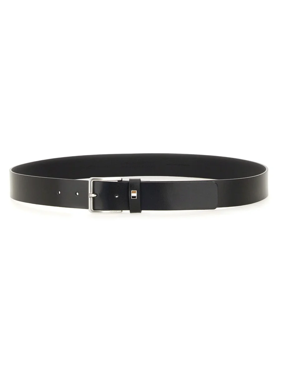 Boss Leather Logo Belt for Men - 1