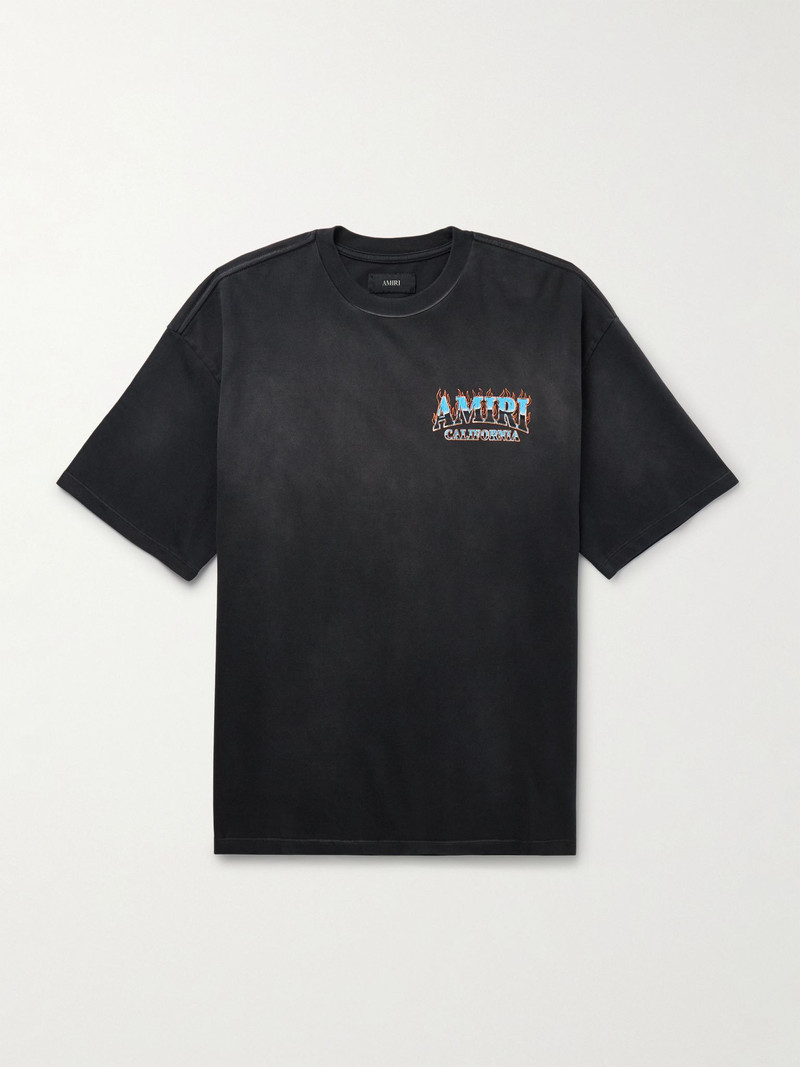 Sunny Place Logo-Print Cotton-Blend Jersey T-Shirt Black 1
