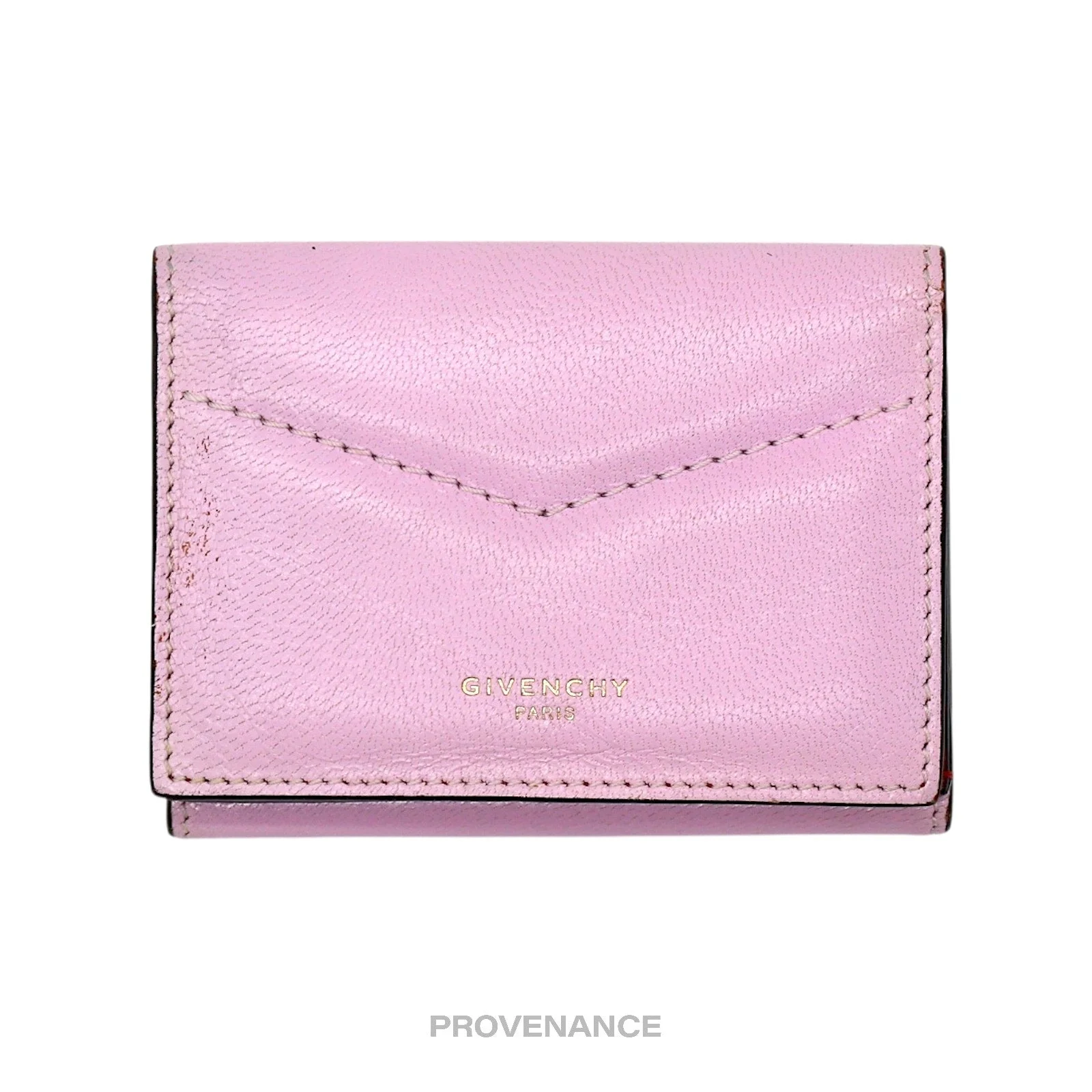 Givenchy Trifold Wallet - Two Tone Pink Red Leather - 1