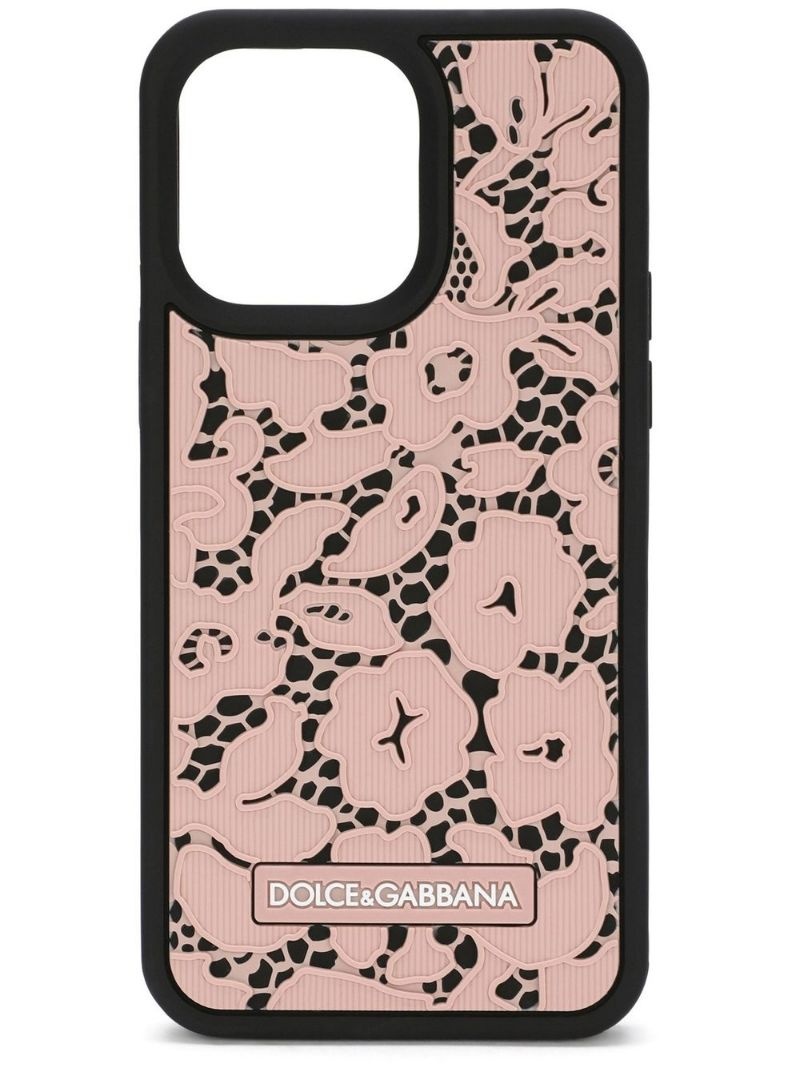 floral logo-patch iPhone Pro Max case - 1