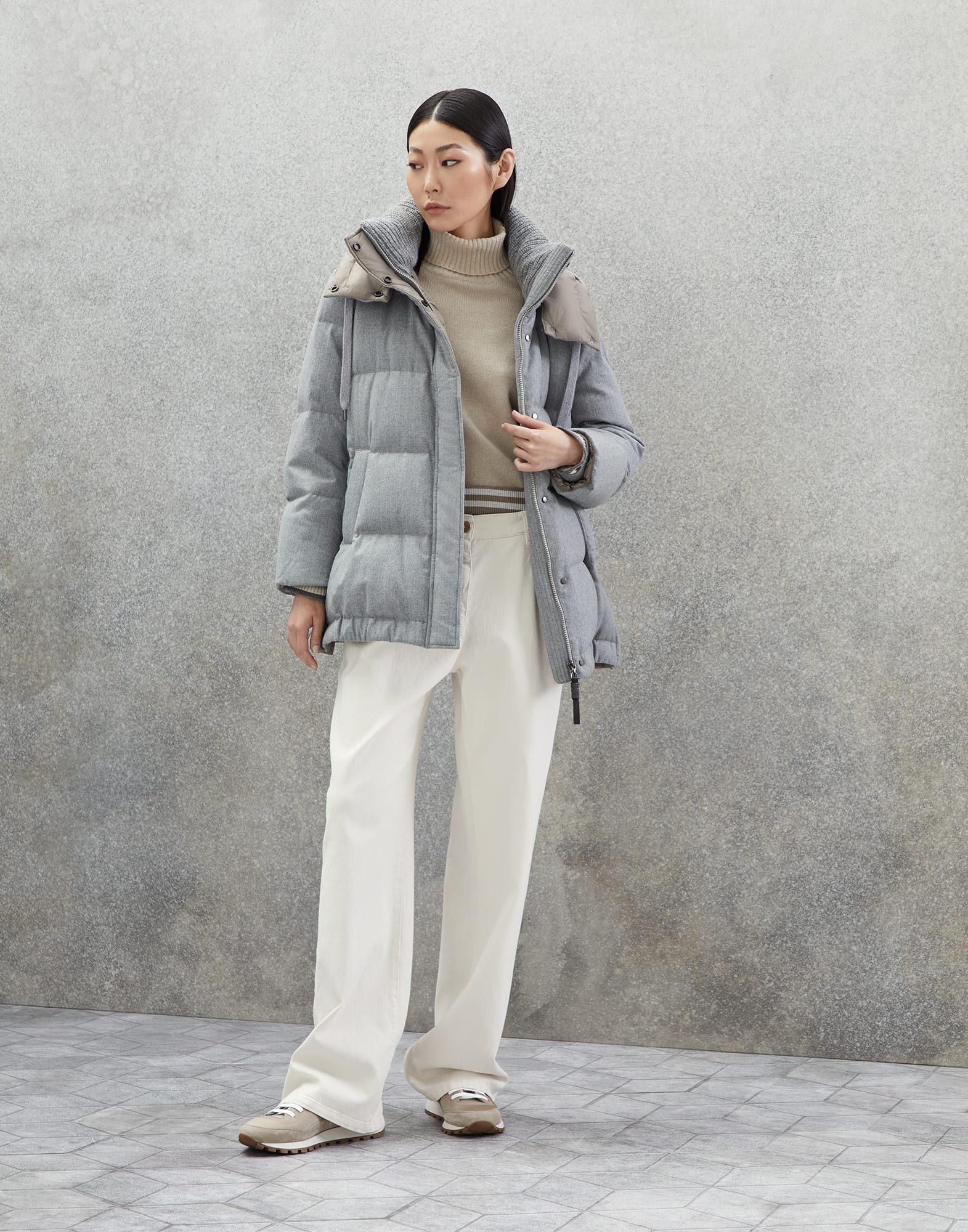 ダウンジャケット・コート Brunello Cucinelli Reversible Wool And Silk Down Jacket Reversible wool and silk down jacket BRUNELLO CUCINELLI