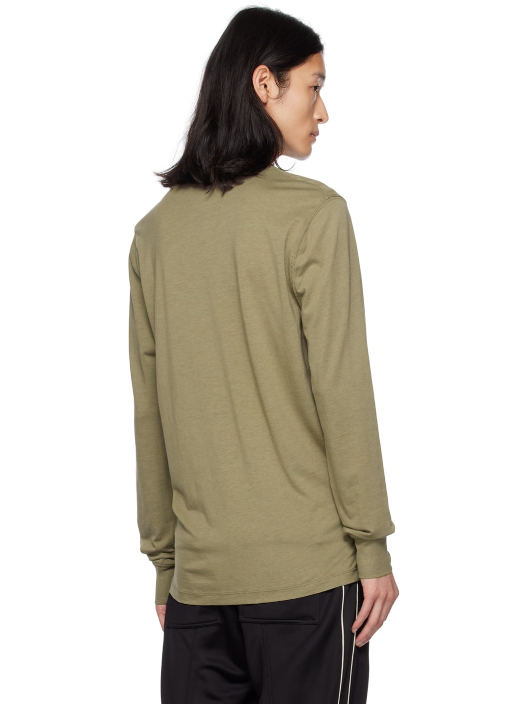 Khaki Jersey Henley - 3