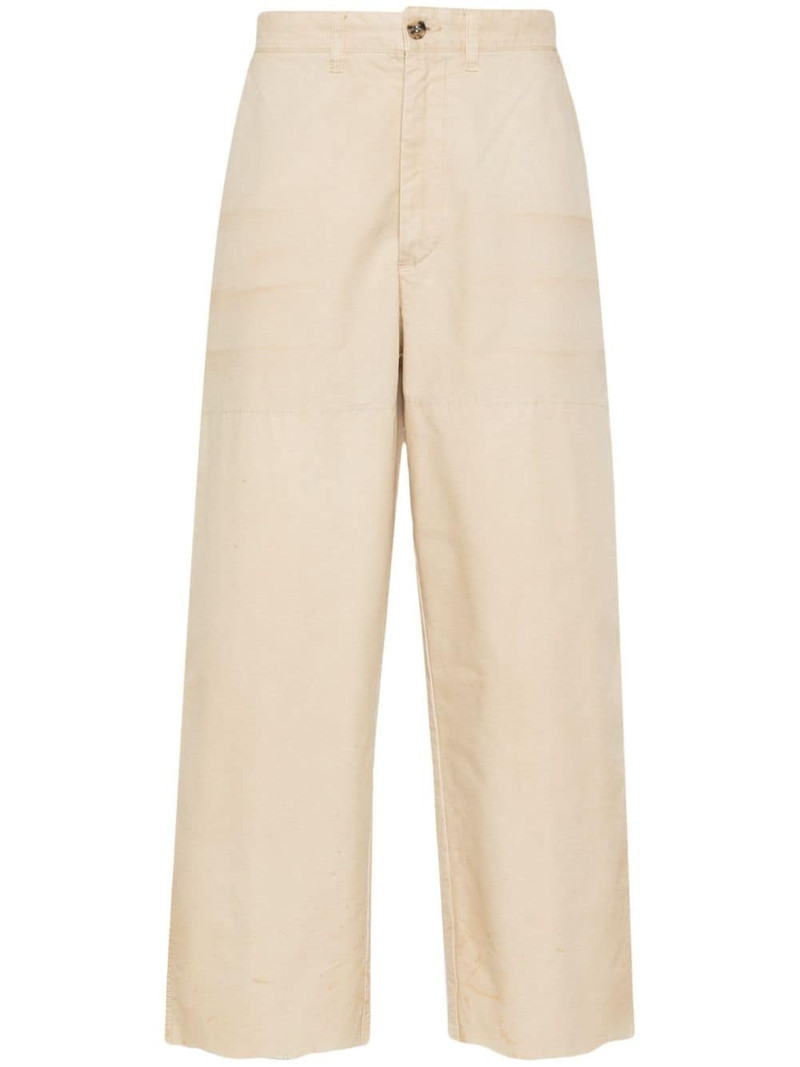tapered-leg cotton trousers 1
