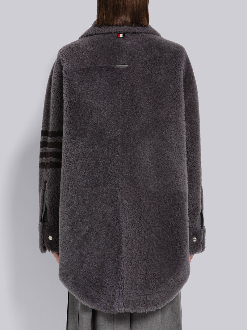 Shearling Supersize 4-Bar Shirtdress 3