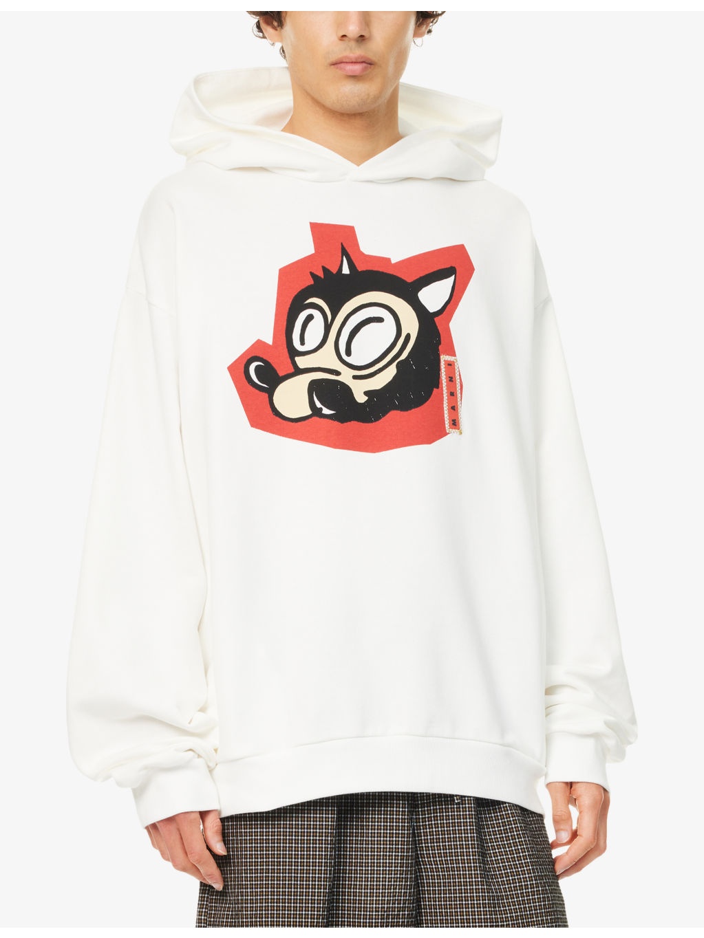 Graphic-Print Relaxed-Fit Cotton-Jersey Hoody - 3