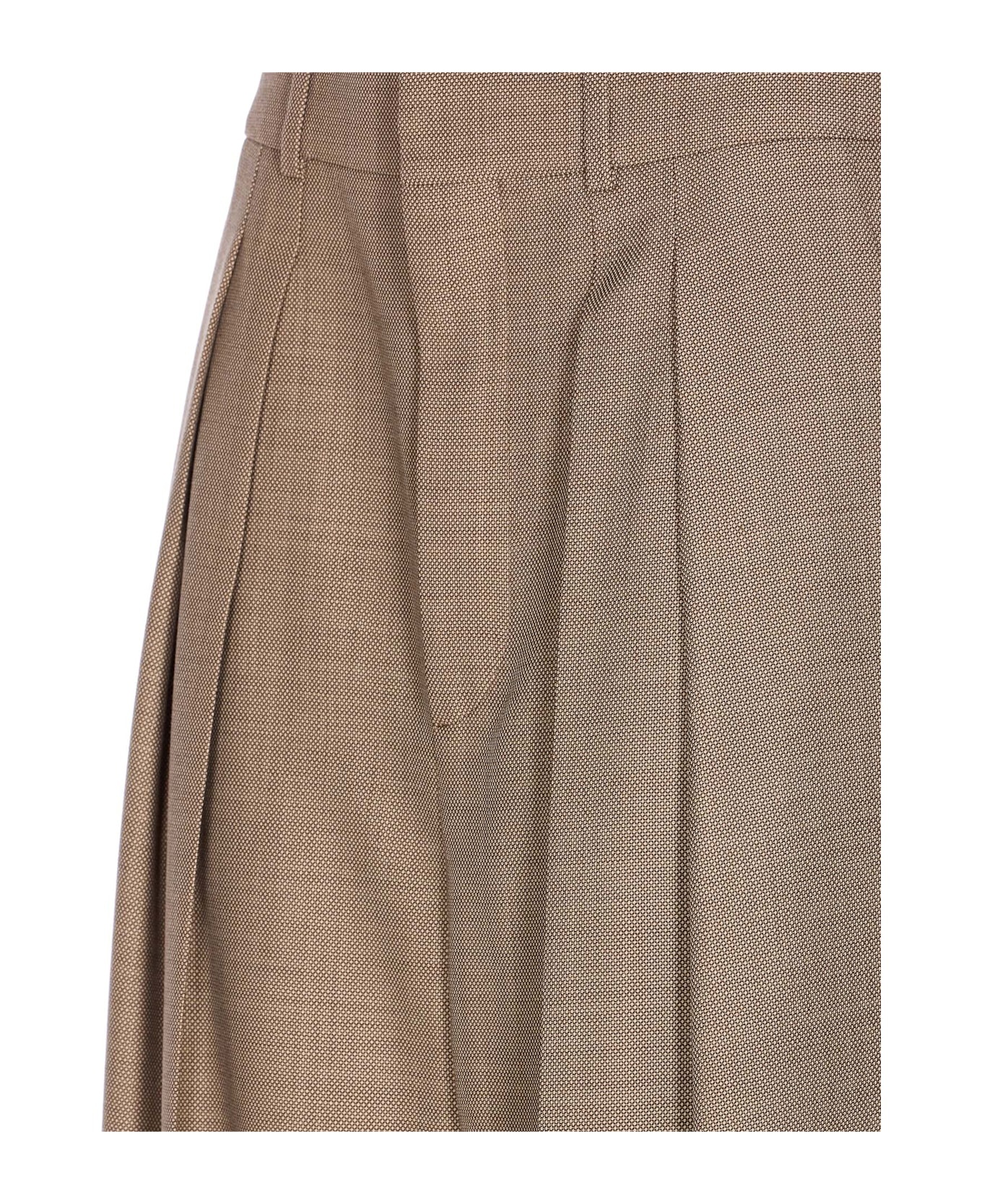 Wide-leg In Wool Caviar Pants - 3