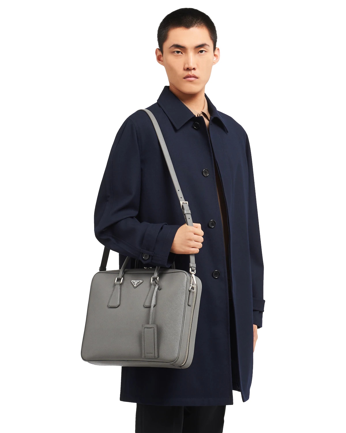 Saffiano Leather Work Bag - 3