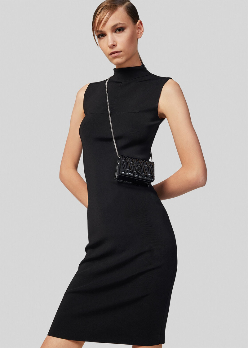 VERSACE Virtus Quilted Naplak Small Chain Wallet outlook