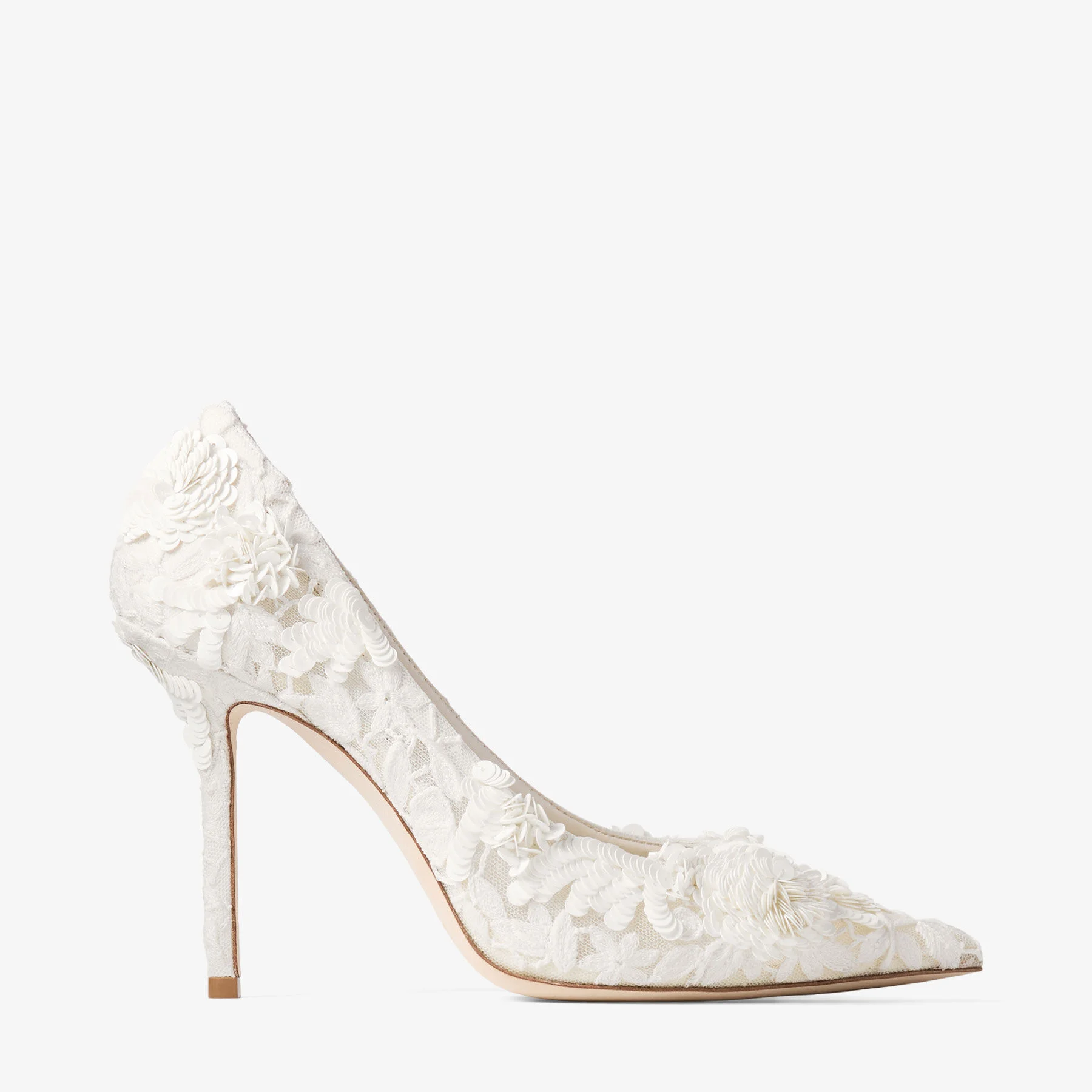 Love 100 Ivory Mix Bloom Paillette Embroidery Pumps - 1
