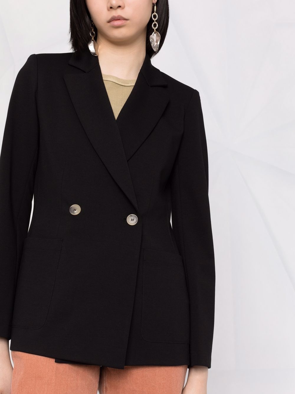 notched-lapel double-breasted jacket - 3