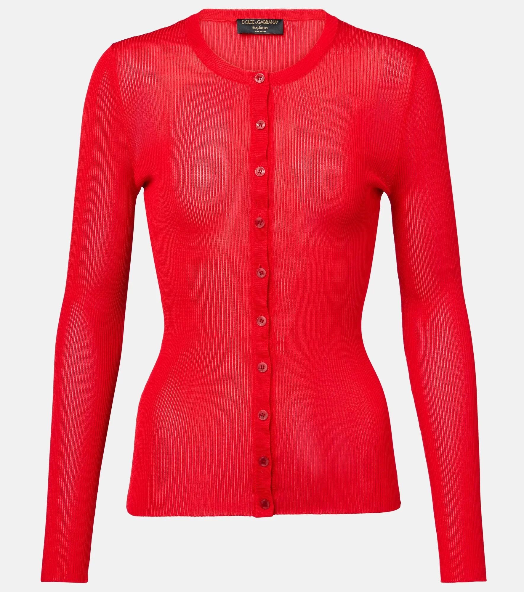 Ribbed-knit cardigan - 1