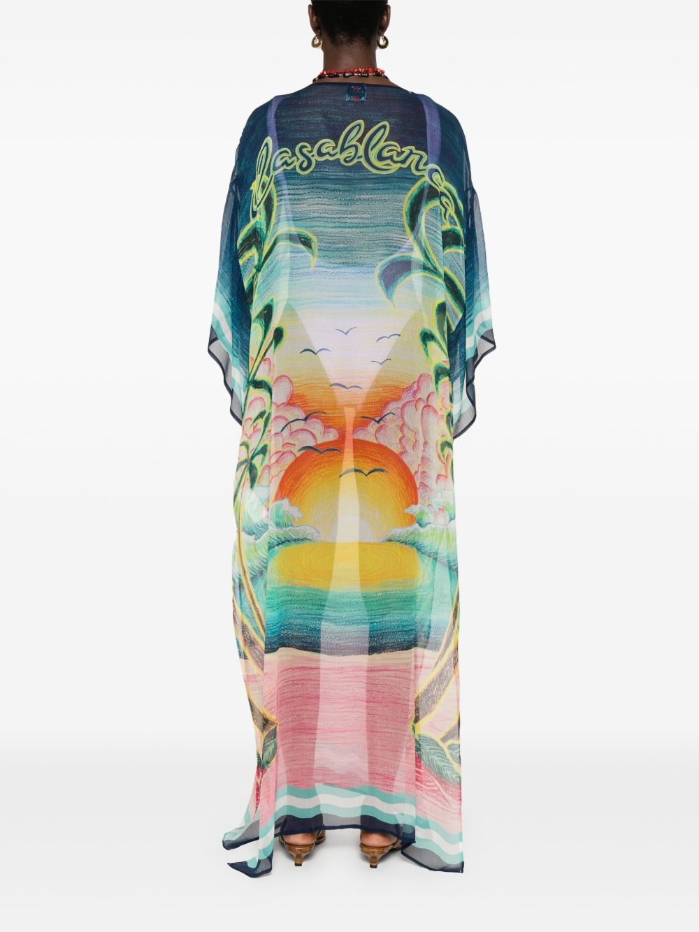 silk chiffon maxi dress - 4