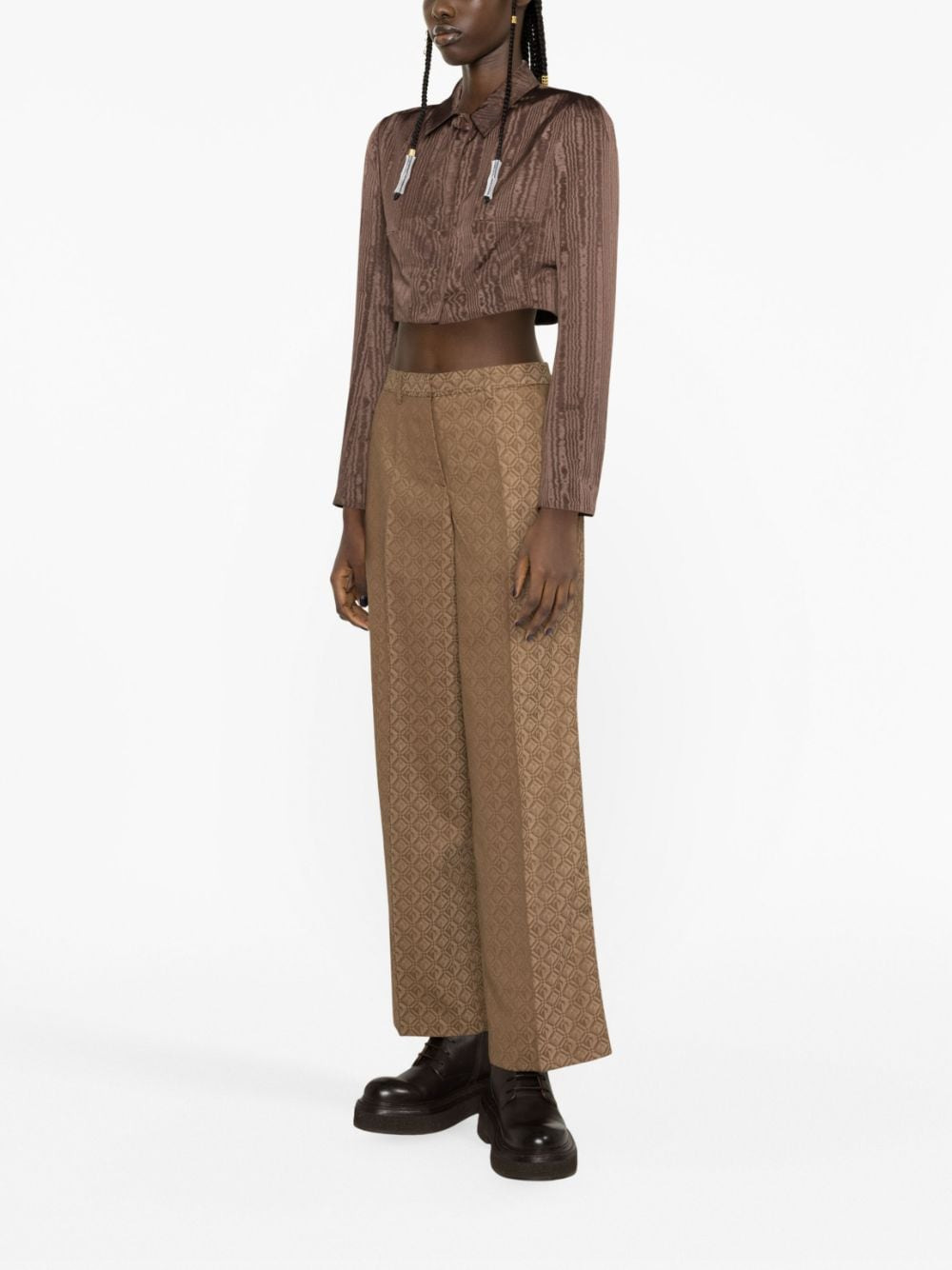 MARINE SERRE Trousers Beige - 4