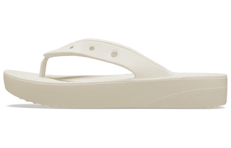 (WMNS) Crocs Classic Platform Flip (Beige) 207714-2Y2 - 2