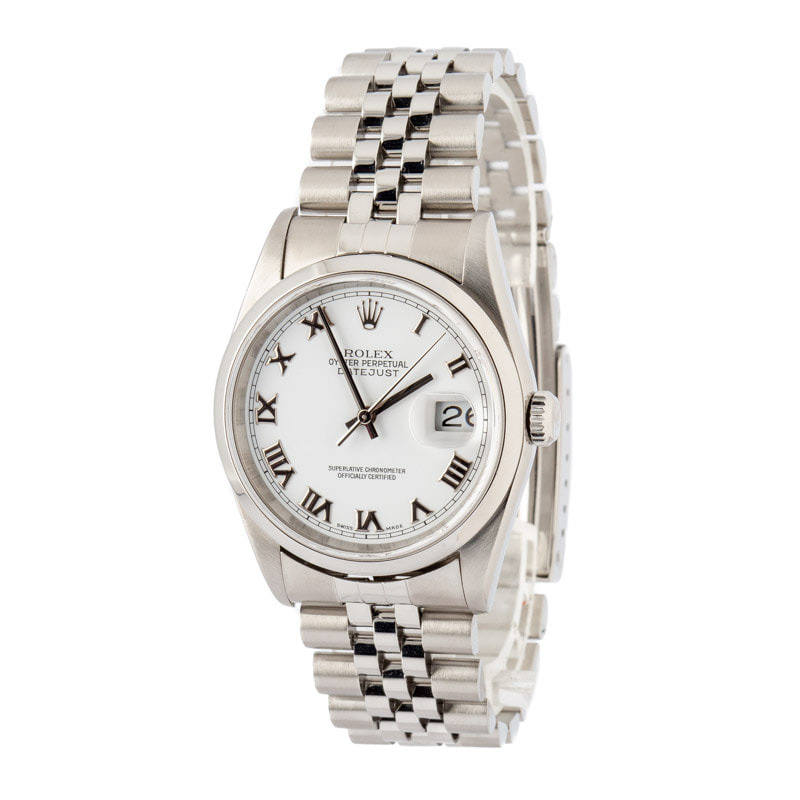 Rolex Datejust 36 Ref 16200 White Roman Dial - 2