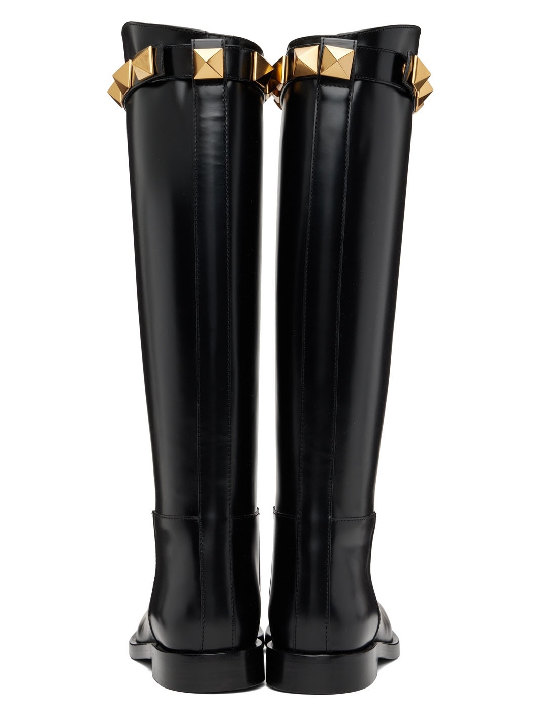 Black Roman Stud Boots - 2