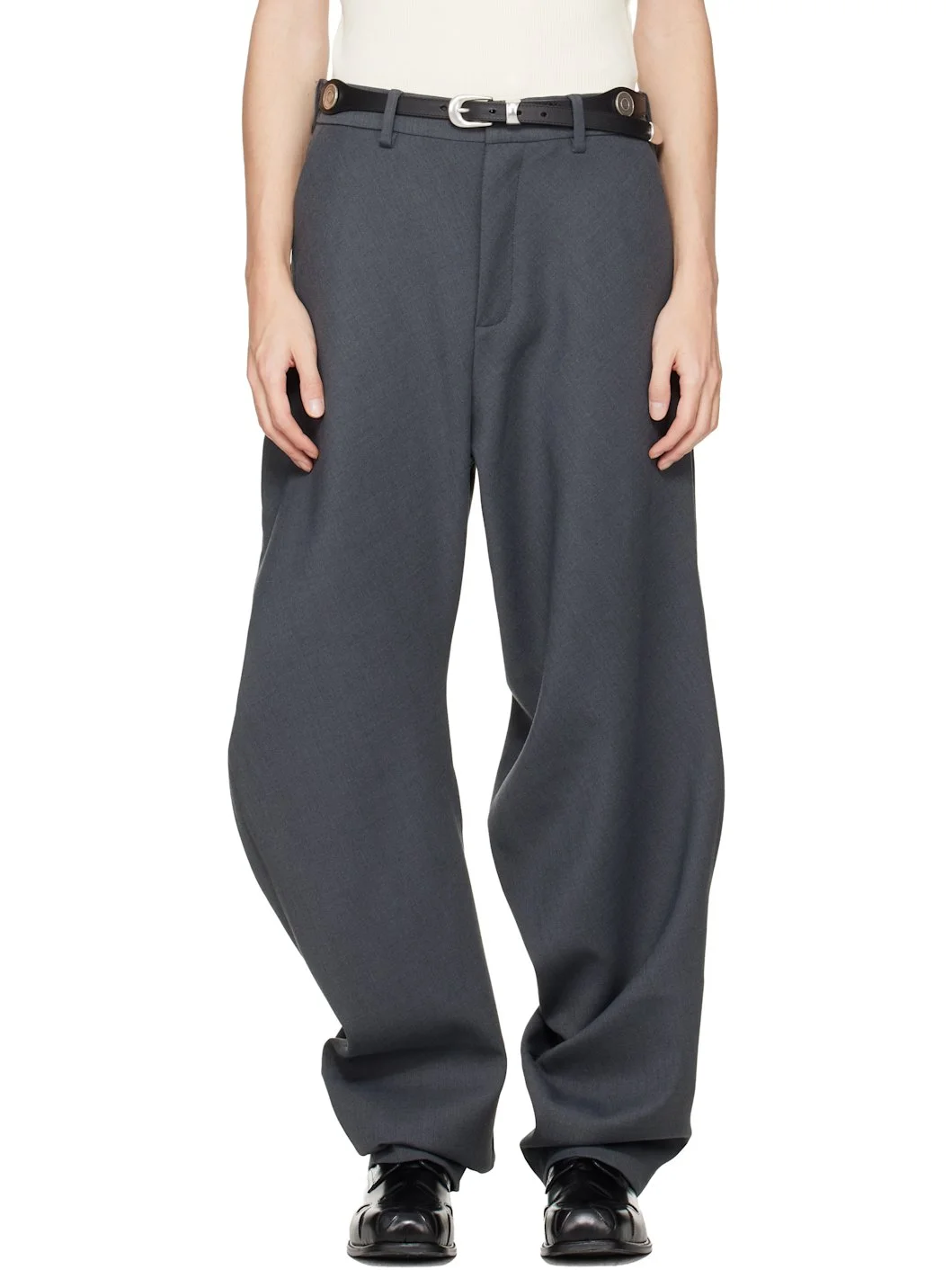 Gray Topsy Turvy Trousers - 1