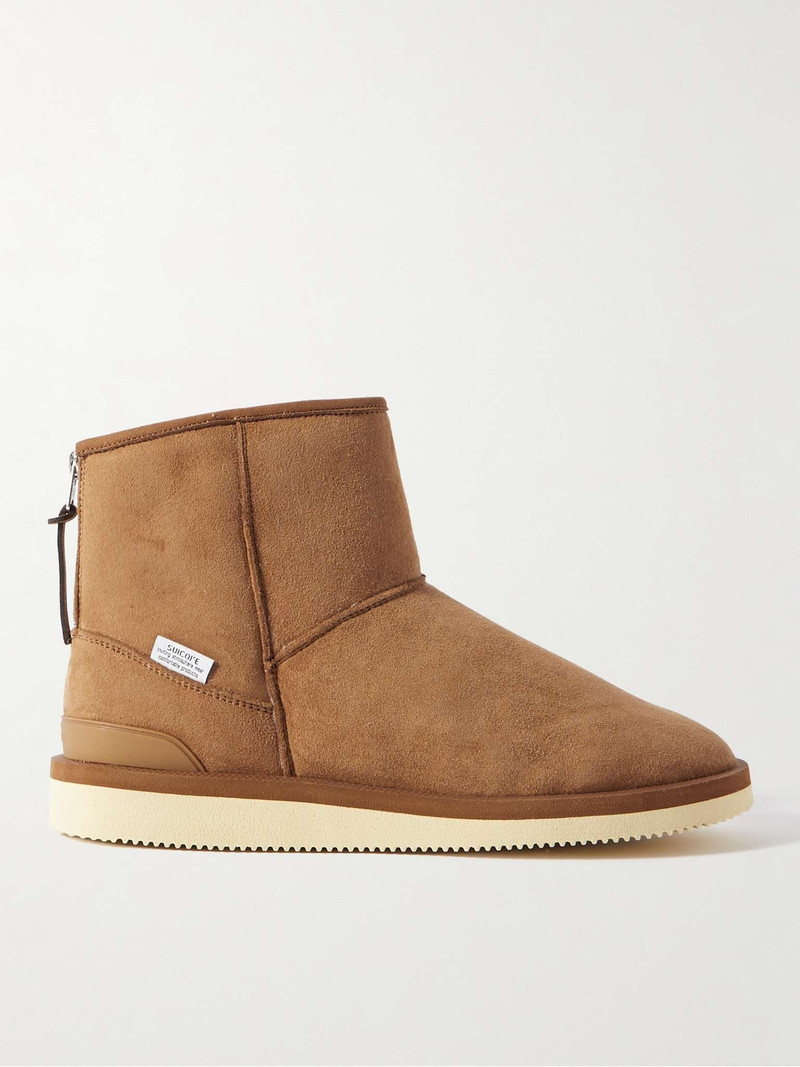 ELS-M2ab-MID Shearling-Lined Suede Boots - 1