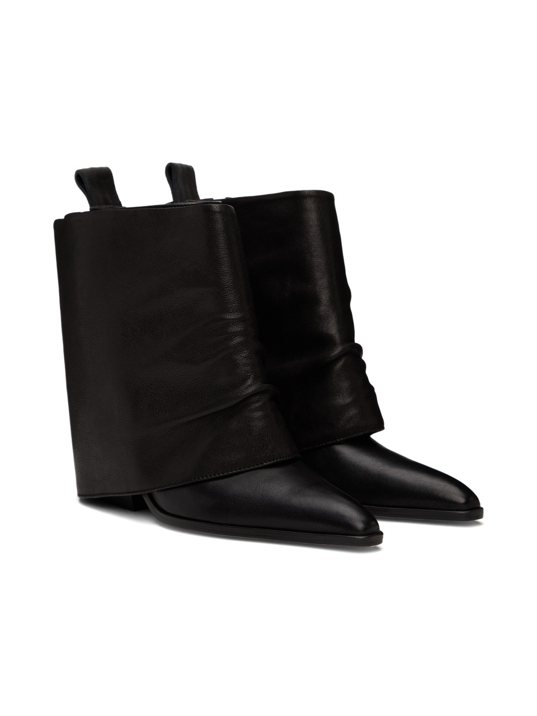 Black Detachable Warmer Western Boots - 4