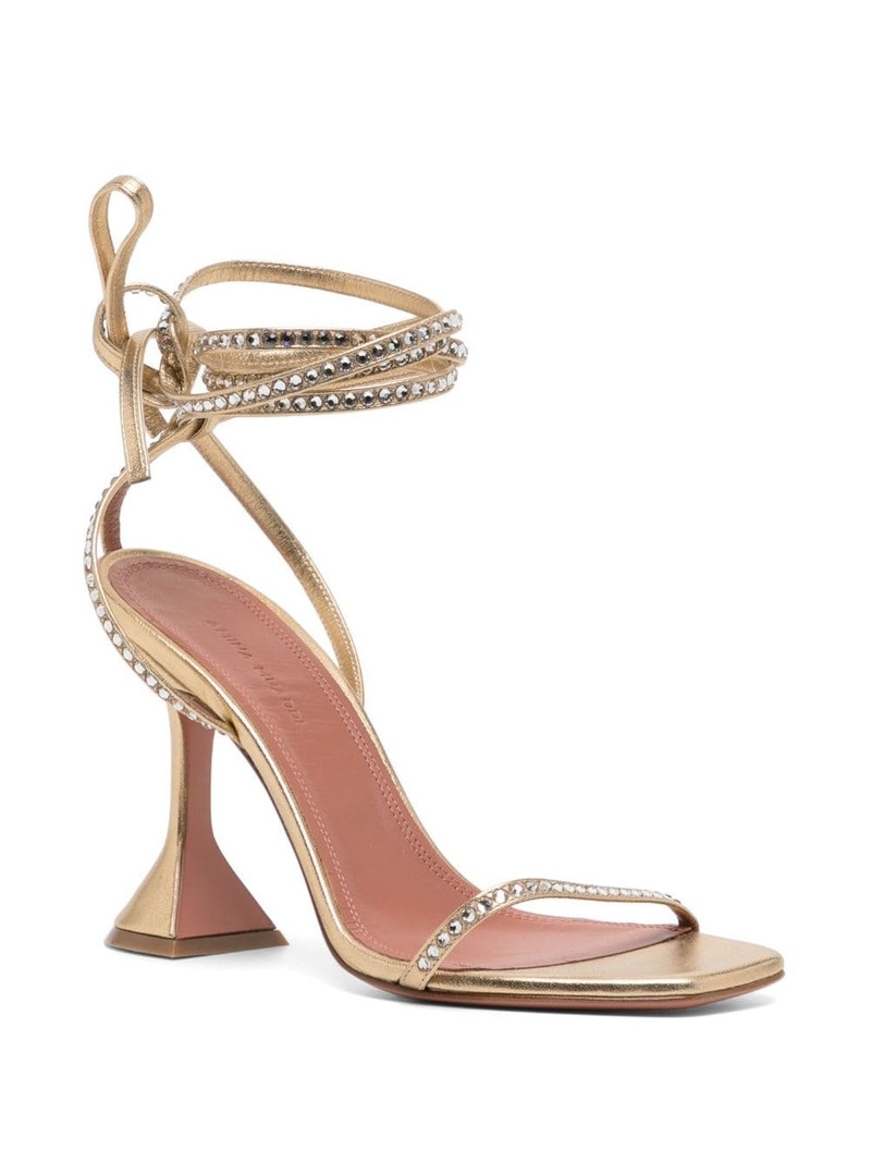 Amina Muaddi Crystal Vita 95mm sandals outlook