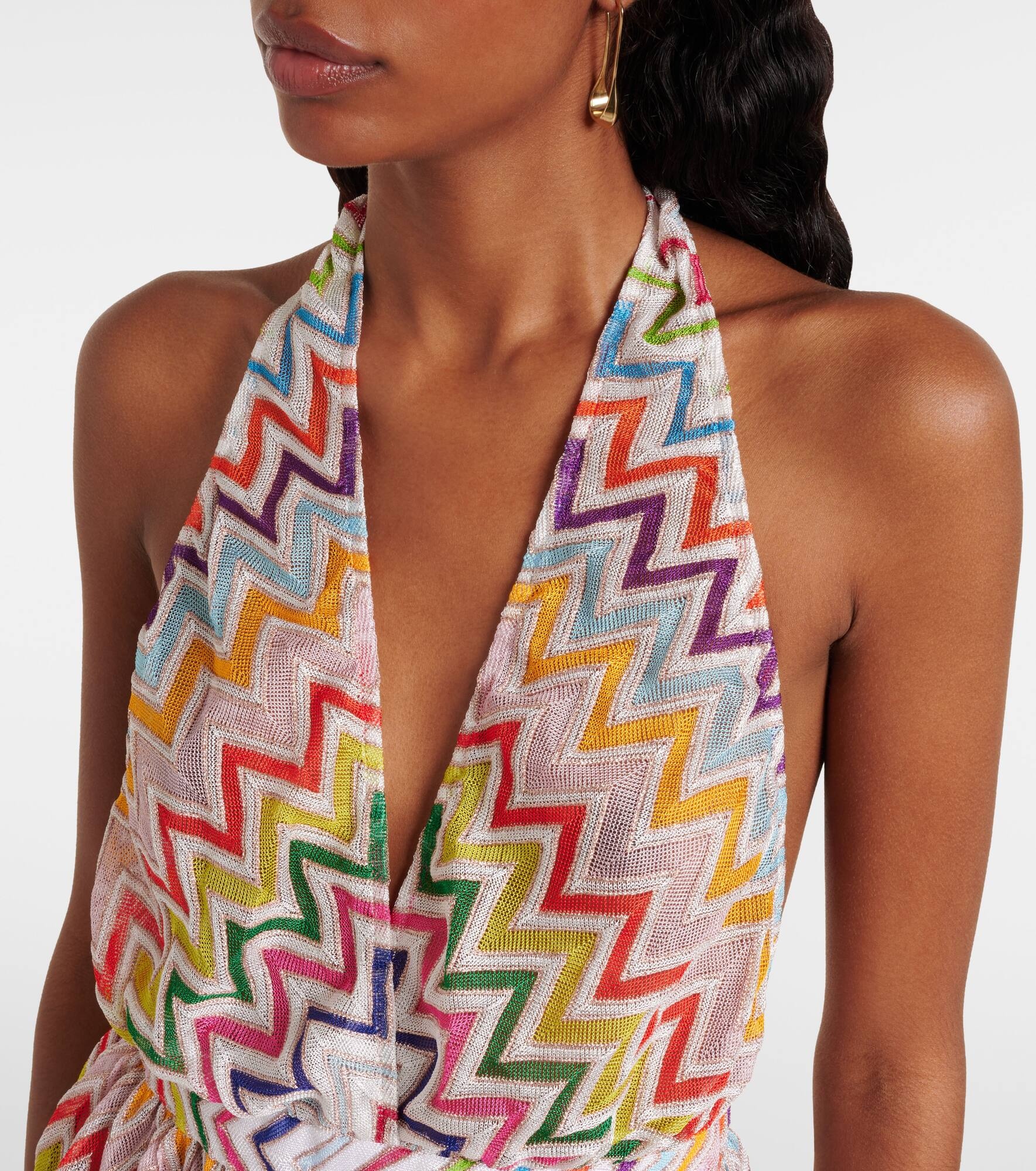 Zigzag lamé romper - 4