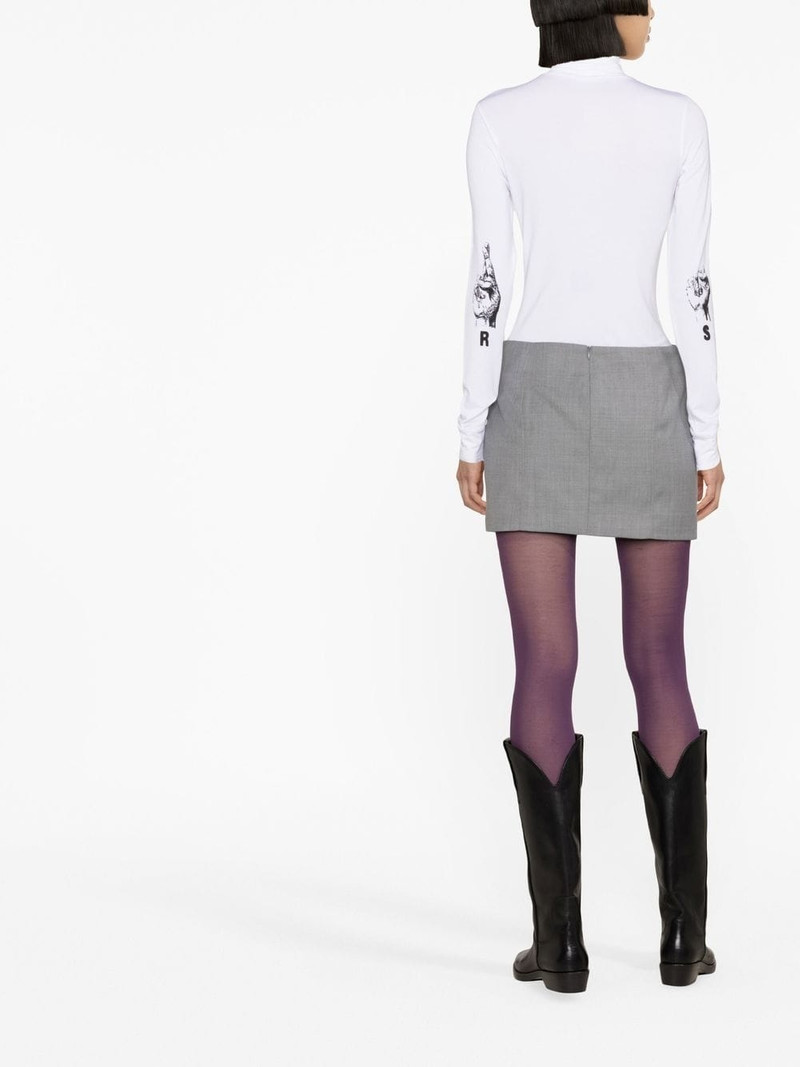 Raf Simons logo-embroidered roll-neck top outlook