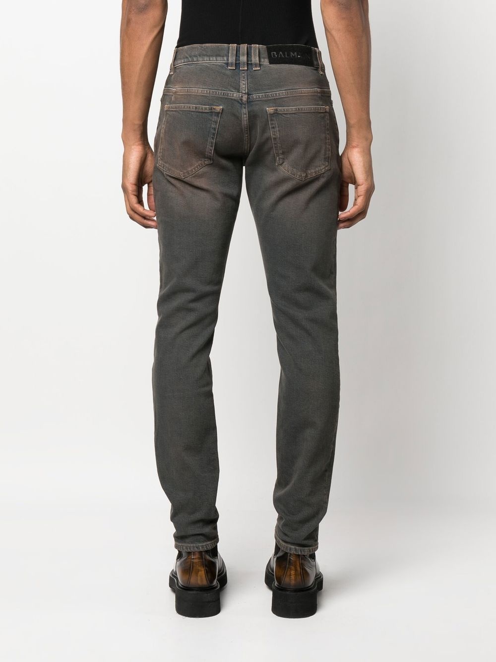 distressed slim-fit jeans - 4