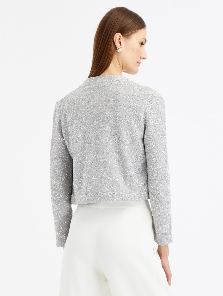 SEQUIN CASHMERE SILK BOLERO - 3
