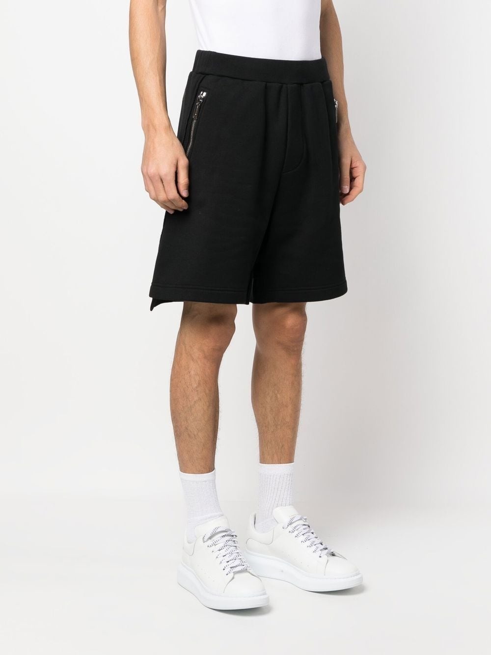 logo-print Bermuda track shorts - 3