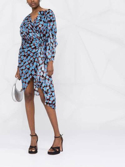 Lanvin floral-print asymmetric dress outlook