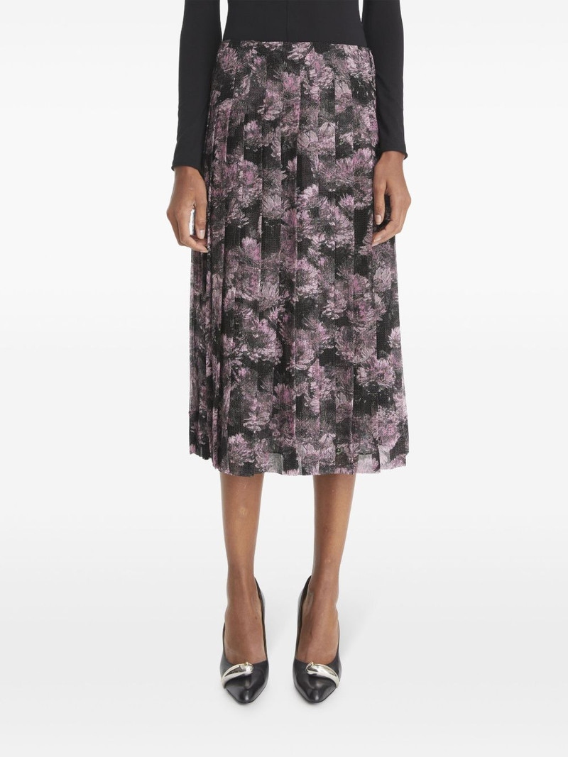 printed pleated midi skirt 4