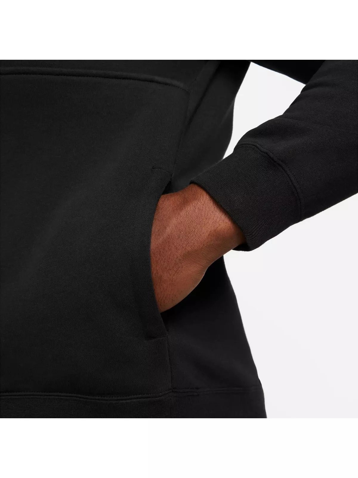 Men's Sportswear Brushed-Back 1/2-Zip Pullover-Black - 9