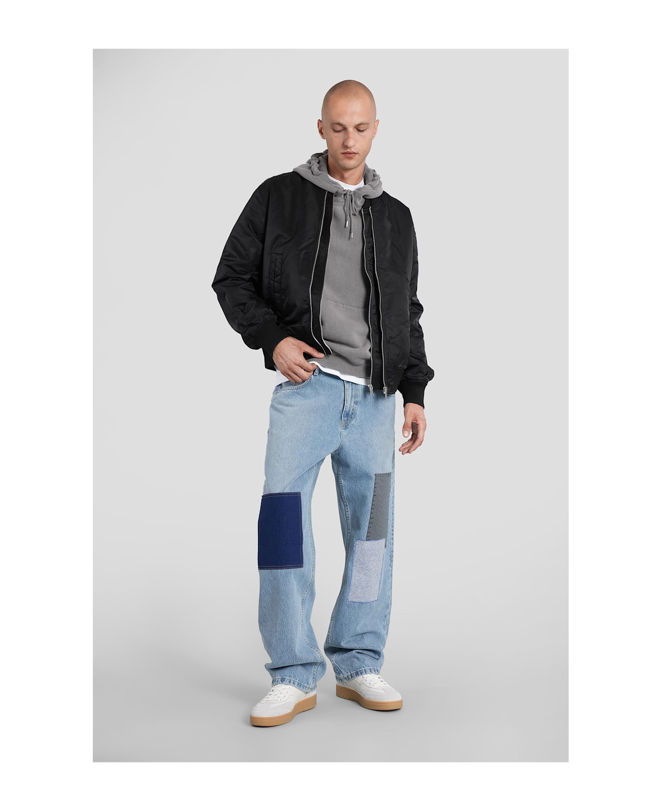 Zine Embroidered Jeans In Cyan Denim - 2