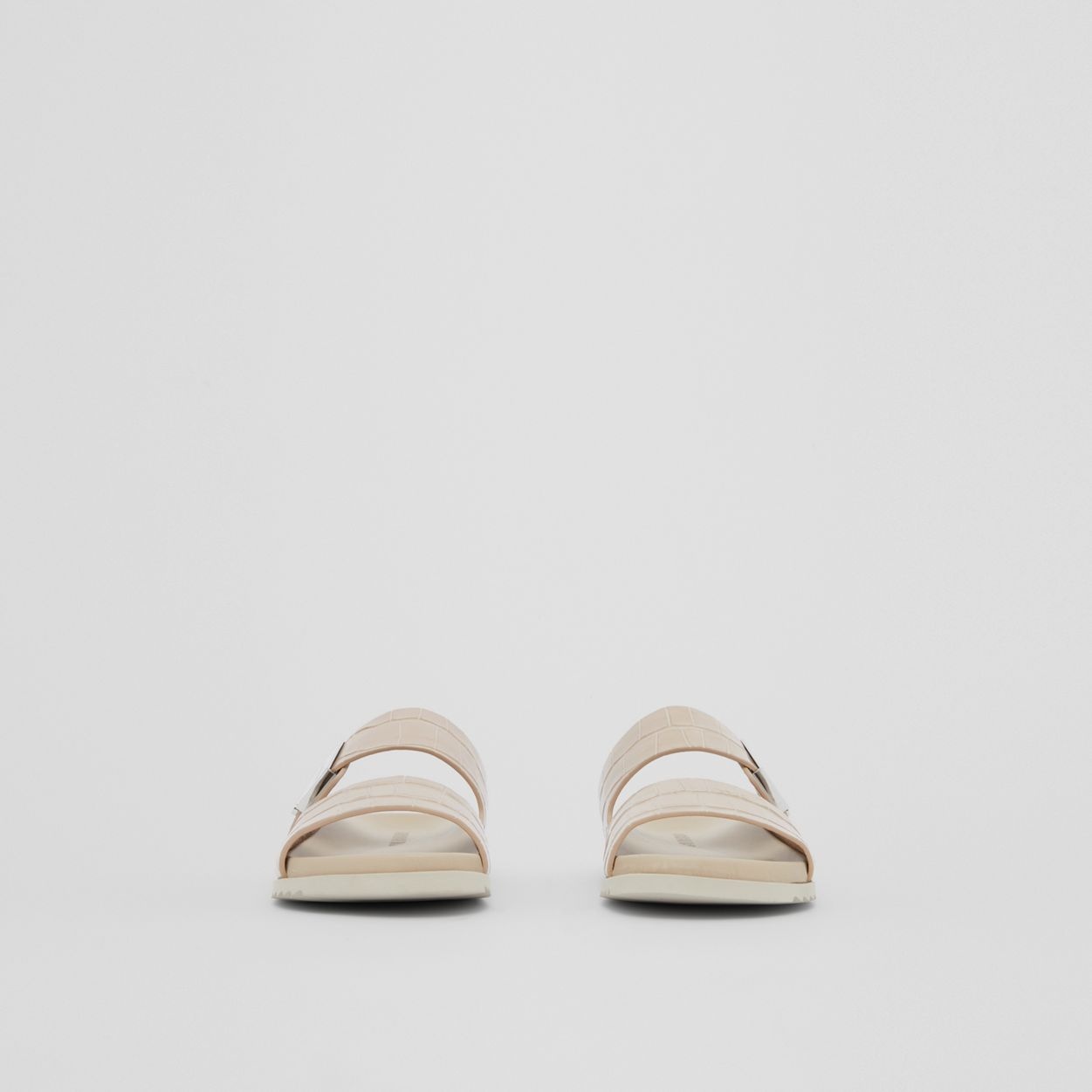 Logo Detail Leather Sandals - 4