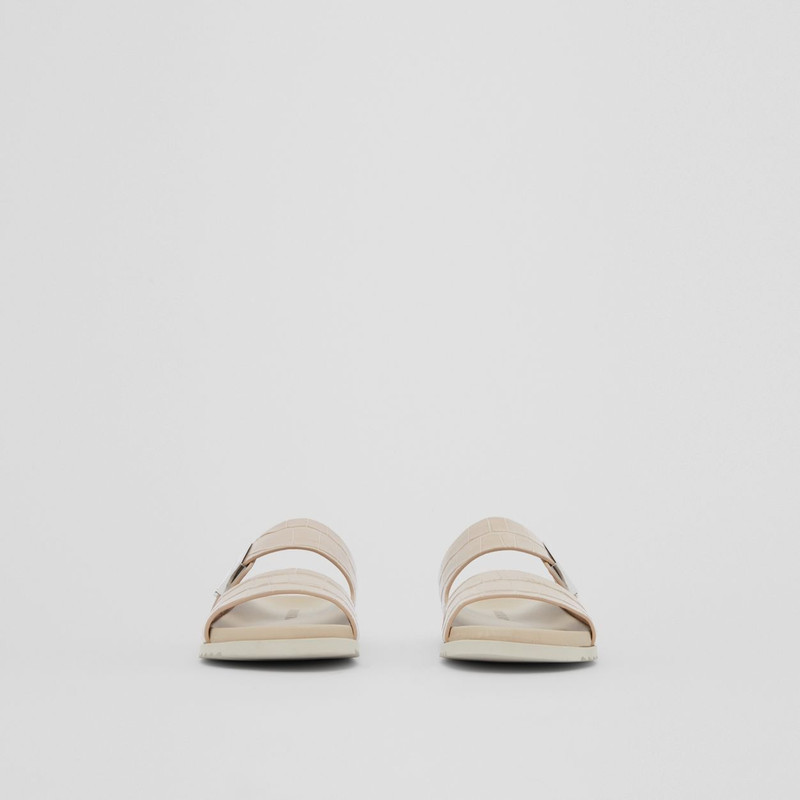 Logo Detail Leather Sandals 4