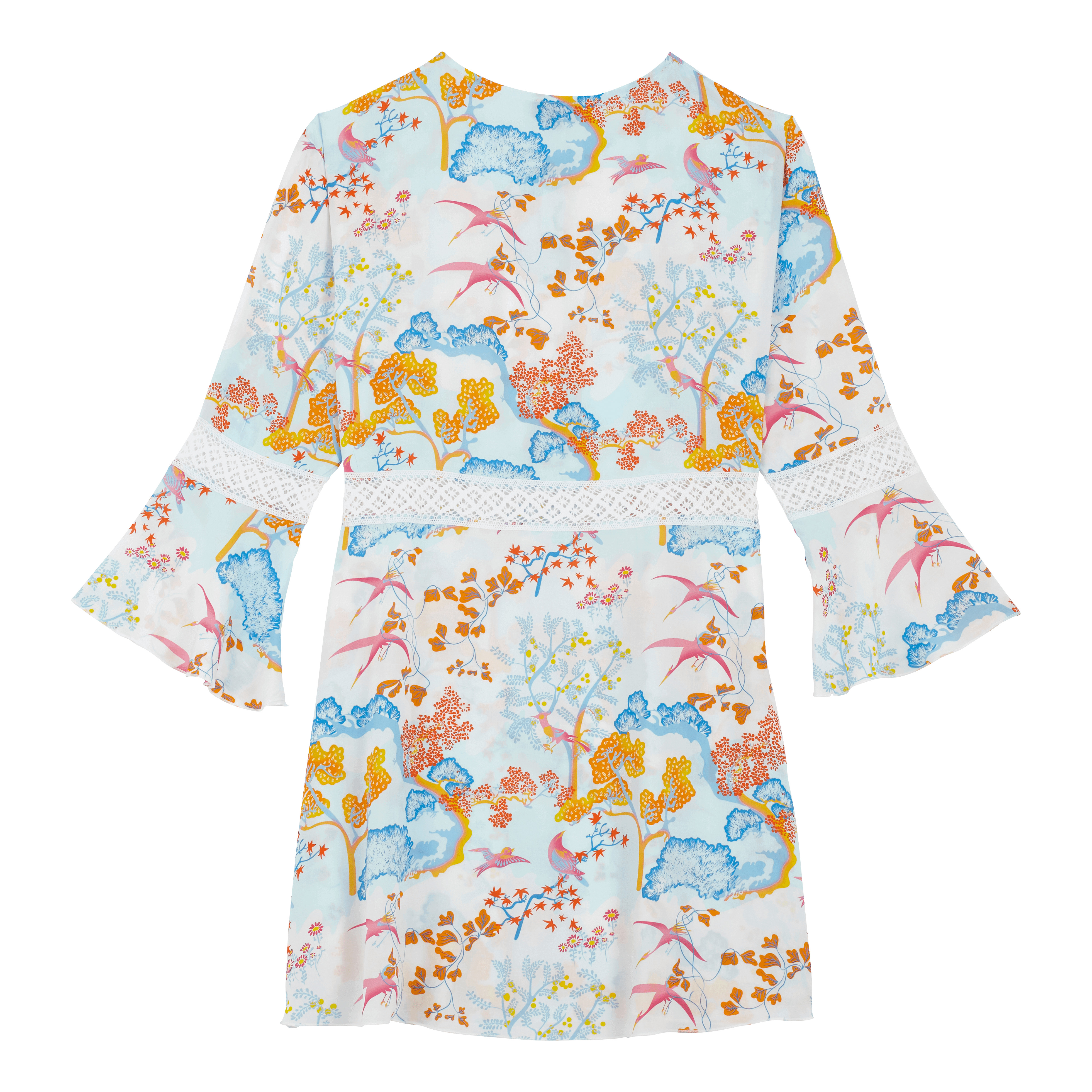 Women Short Dress Peaceful Trees - 2
