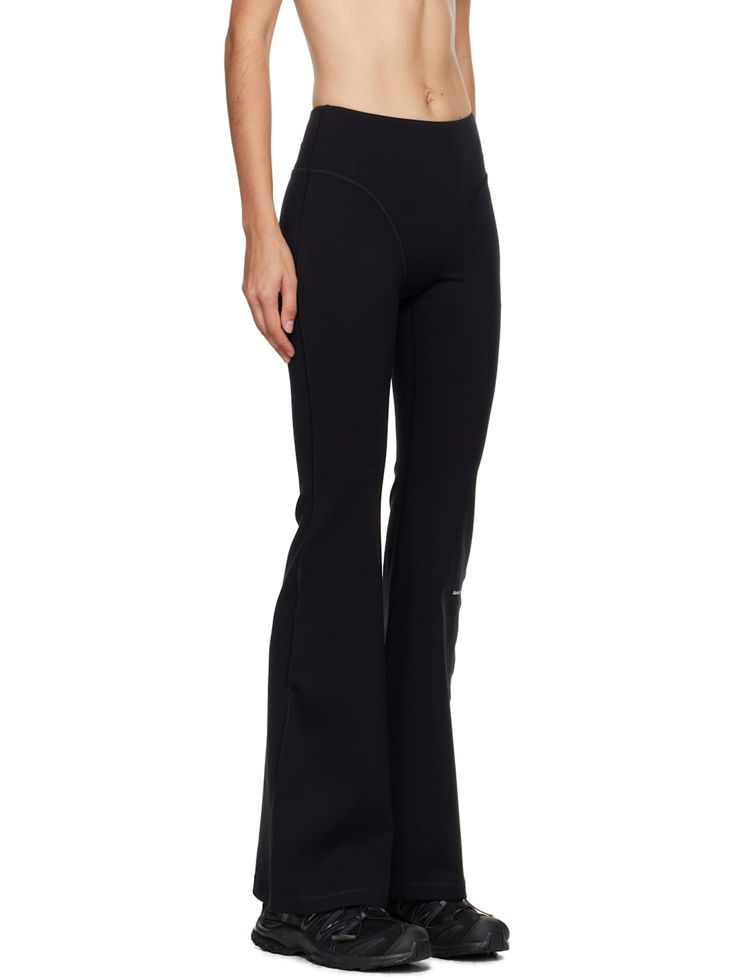 Black Flared Studio Sport Leggings - 2